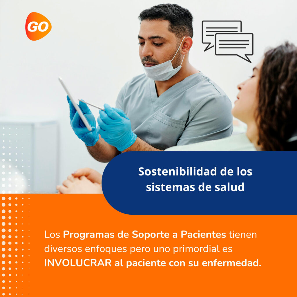 Paciente informado con un programa de soporte a pacientes